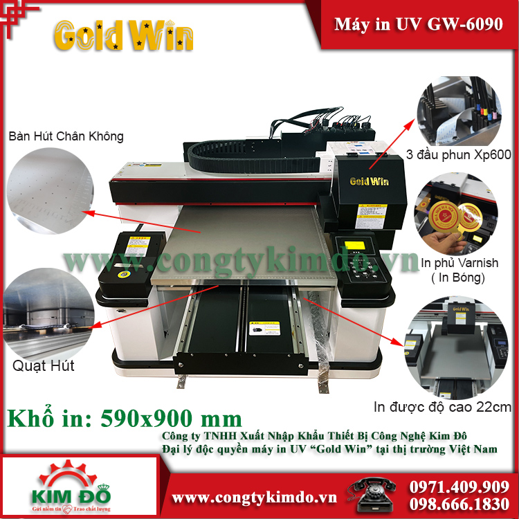 Máy in UV phẳng khổ 60x90 giá rẻ